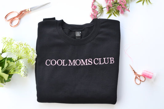 COOL MOMS CLUB Embroidered Crewneck