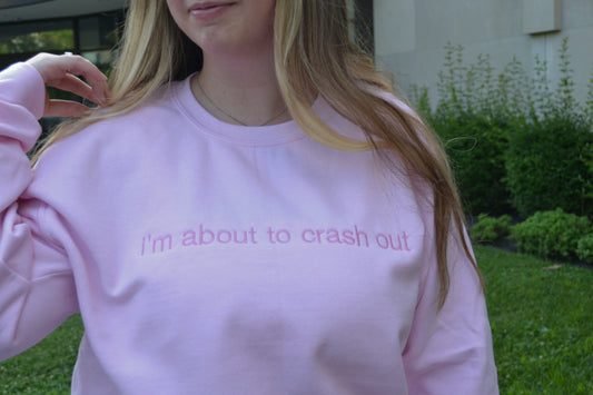 Crash Out Embroidered Crewneck